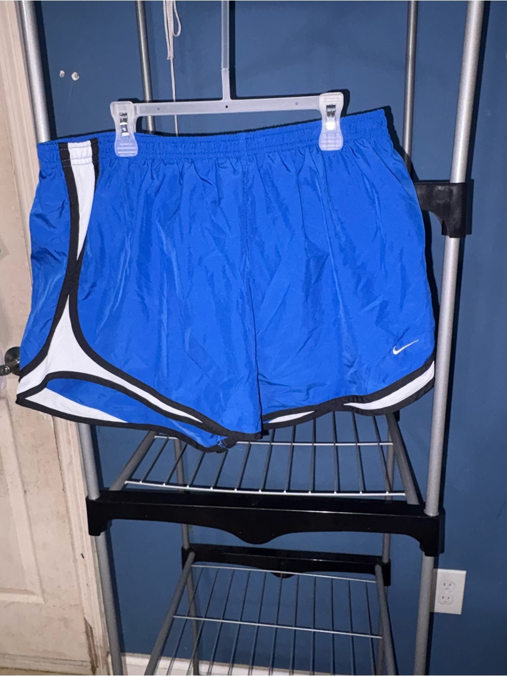 Nike Royal Blue Athletic Shorts with White and Black Trim